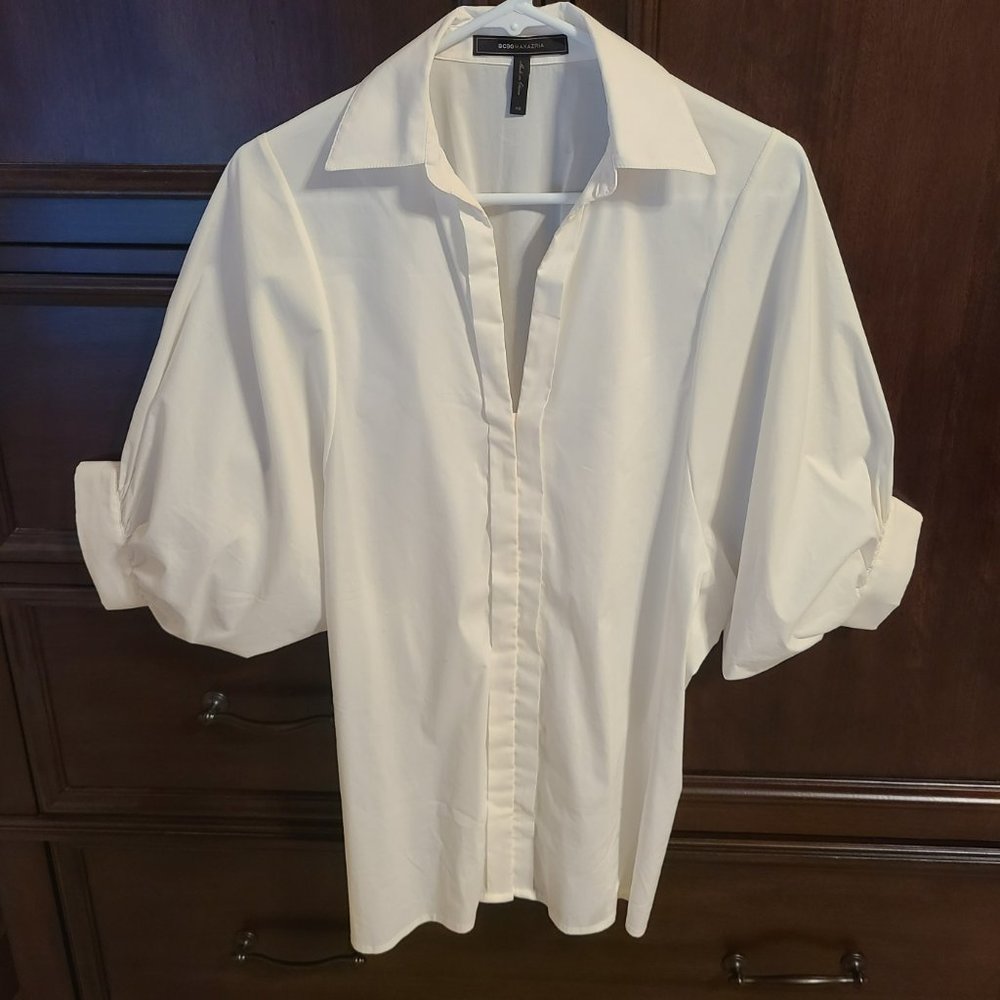 Women’s BCBGMaxAzria White Short-sleeve Shirt – Size XS